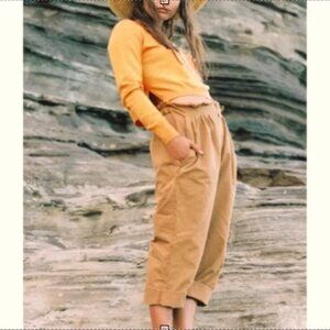 Free People Tan Paperbag Pants